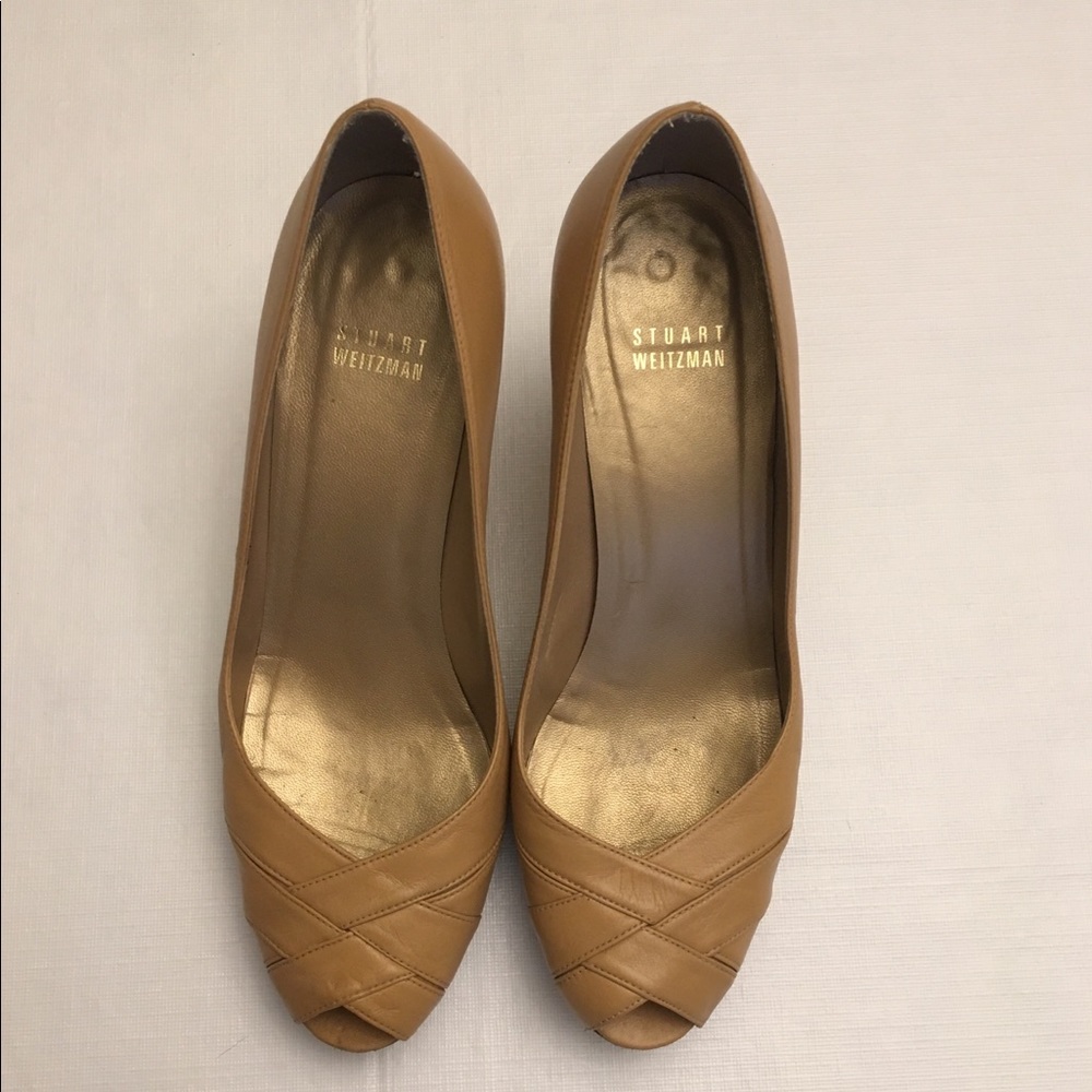 Stuart Weitzman Criss Jones peep toe pumps